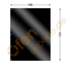 Bodenplatte, Rechteck 100 X 124 Cm, Mattschwarz, Gussgrau Zweiseitig Emailliert