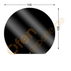 Bodenplatte, Kreisabschnitt 105 X 110 Cm, Mattschwarz, Gussgrau Zweiseitig Emailliert