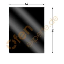 Bodenplatte, Rechteck 74 X 90 Cm, Mattschwarz, Gussgrau Zweiseitig Emailliert