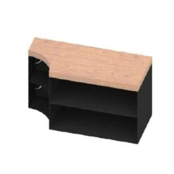 CERA Design Anbauelement Stahl Eckig Für Kaminofen Faro