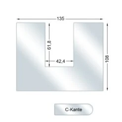 CERA Design Glasvorlegeplatte Aus Einscheibensicherheitsglas Für Kamin KL1