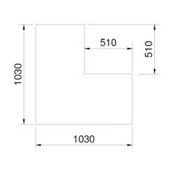 CERA Design Glasvorlegeplatte, 1030 X 1030 Mm, Kaminofen Santos Eck