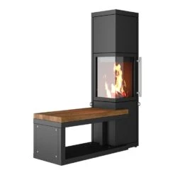 Kaminofen DROOFF Livera 2 L (8 KW) -Lotus Fireplace Shop drooff livera tueranschlag links bank eiche links 1280x1280