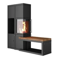 Kaminofen DROOFF Livera 2 L (8 KW) -Lotus Fireplace Shop drooff livera tueranschlag links holzregal mit tueren links bank eiche rechts 1280x1280