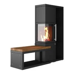 Kaminofen DROOFF Livera 2 L (8 KW) -Lotus Fireplace Shop drooff livera tueranschlag links holzregal offen rechts bank eiche links 1280x1280