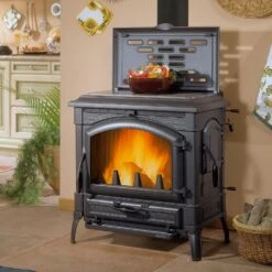 La Nordica Emaillierter Gusseisenofen Isotta Con Cerchi Evo (11,9 KW)
