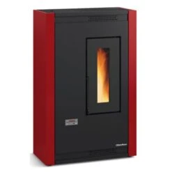 LaNordica Extraflame Pelletofen Luisella (4,4 KW) -Lotus Fireplace Shop lanordica luisella bordeaux 1000 1280x1280