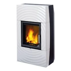Wasserführender Guss-Kaminofen Leda Fondia (13 KW) -Lotus Fireplace Shop leda fondia weiss 1000 1280x1280