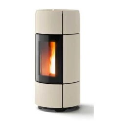 Pelletofen MCZ Curve Comfort Air Maestro (8 KW) -Lotus Fireplace Shop mcz curve warm grey 1000 1280x1280