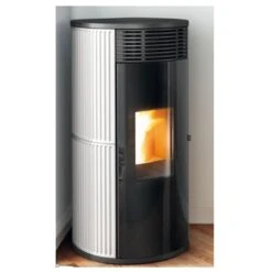 Pelletofen MCZ Pad Hydromatic 24 M2+ (17,7 Kw) -Lotus Fireplace Shop mcz pad hydro weiss geriffelt 1000 1280x1280