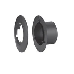 Wandfutter, Doppelt Mit Rosette, Für Drehbare Kaminöfen, ø 130 Mm