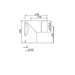 Kaminrohrbogen, Ofenrohrbogen, Ofenrohr, 90°, Mit Versenkter Tür, ø 120 Mm -Lotus Fireplace Shop moeck masse ew bogen 90 tuer 120 500px 1280x1280