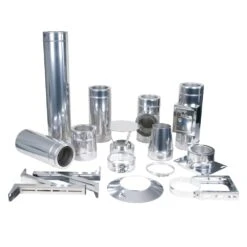 Schornstein-Bausatz, Edelstahl, Doppelwandig, 7,60 Meter Auf Konsole