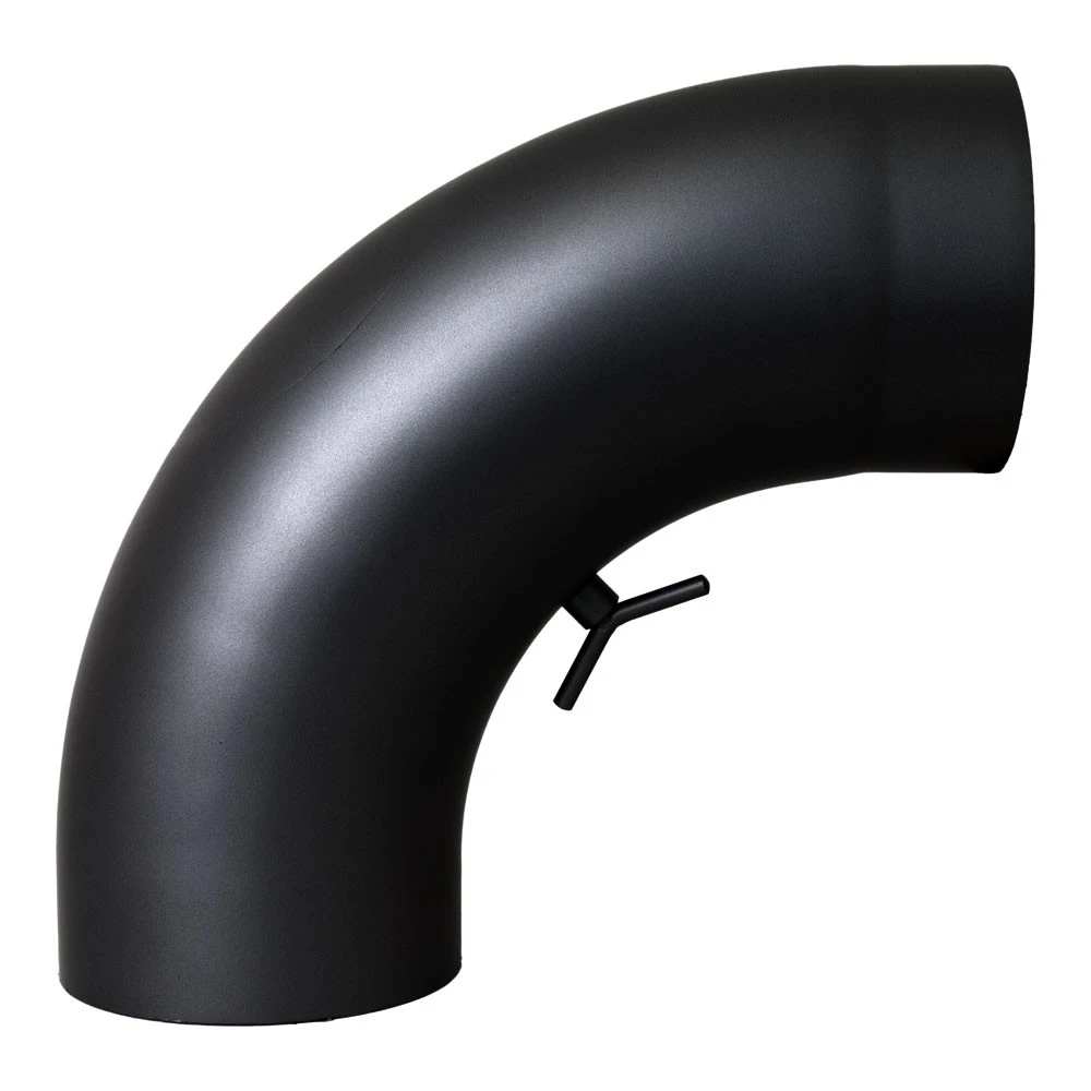 Ofenrohr, Rauchrohr, Bogen, Gezogen, 90°, Mit Tür, Senotherm, ø 150 Mm 1 Ofenrohr, Rauchrohr, Bogen, Gezogen, 90°, Mit Tür, Senotherm, ø 150 Mm