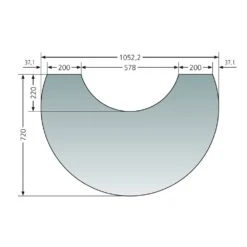 ORANIER Glas-Vorlegeplatte Zu Polar Neo 8 / W+ / Aqua