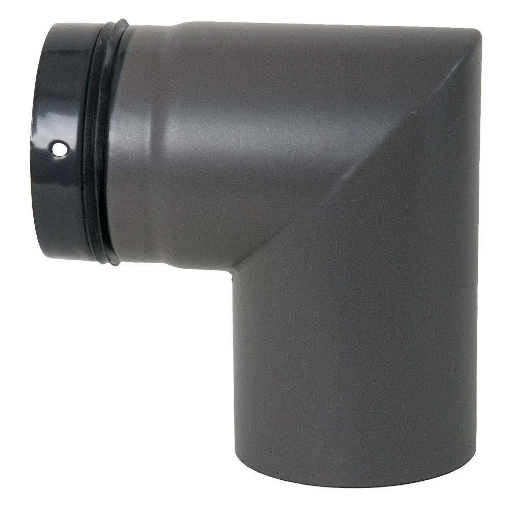 Ofenrohr, Geschweißt, 90°, 2-teilig, ø 125 Mm, Ohne Reinigungsöffnung 3 Ofenrohr, Geschweißt, 90°, 2-teilig, ø 125 Mm, Ohne Reinigungsöffnung – Bild 3