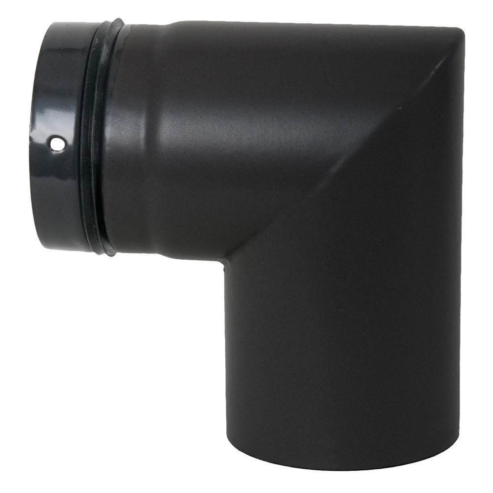 Ofenrohr, Geschweißt, 90°, 2-teilig, ø 125 Mm, Ohne Reinigungsöffnung 2 Ofenrohr, Geschweißt, 90°, 2-teilig, ø 125 Mm, Ohne Reinigungsöffnung – Bild 2