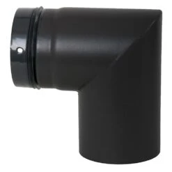 Ofenrohr, Bogen Für Pelletofen, Geschweißt, 90°, ø 80 Mm, Steckrichtung Zum Schornstein