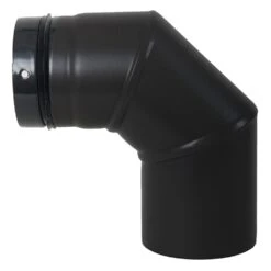 Ofenrohr, Geschweißt, 90°, 3-teilig, ø 125 Mm, Ohne Reinigungsöffnung