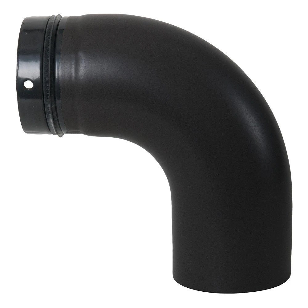 Bogen Für Pelletofen, Gezogen, 90°, ø 100 Mm, Ohne Reinigungsöffnung 1 Bogen Für Pelletofen, Gezogen, 90°, ø 100 Mm, Ohne Reinigungsöffnung