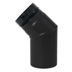 Bogen Für Pelletofen, Geschweißt, 45°, ø 100 Mm, Ohne Reinigungsöffnung