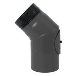 Ofenrohr, Bogen Für Pelletofen, Geschweißt, 45°, ø 80 Mm, Mit Reinigungsöffnung -Lotus Fireplace Shop pellet bogenroe 45 g 1280x1280 1