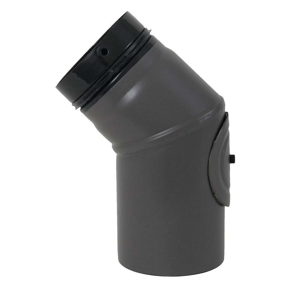 Bogen Für Pelletofen, Geschweißt, 45°, ø 100 Mm Mit Reinigungsdeckel 3 Bogen Für Pelletofen, Geschweißt, 45°, ø 100 Mm Mit Reinigungsdeckel – Bild 3