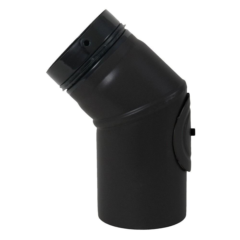 Bogen Für Pelletofen, Geschweißt, 45°, ø 100 Mm Mit Reinigungsdeckel 2 Bogen Für Pelletofen, Geschweißt, 45°, ø 100 Mm Mit Reinigungsdeckel – Bild 2