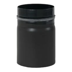 Ofenrohr, Zylindrisch, Eingezogen, Mit Sicke Und Gummidichtung, ø 125 Mm X 150 Mm