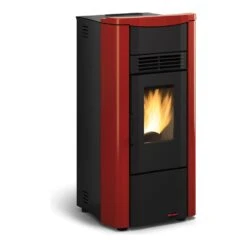 LaNordica Extraflame Pelletofen Giusy Evo (7 KW) -Lotus Fireplace Shop pelletofen lanordica giusy bordeaux 1280x1280