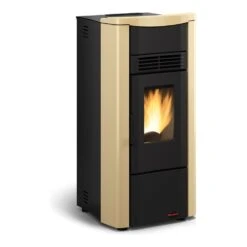 LaNordica Extraflame Pelletofen Giusy Evo (7 KW) -Lotus Fireplace Shop pelletofen lanordica giusy pergamentgrau 1280x1280