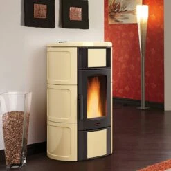 La Nordica Extraflame Wasserführender Pelletofen Iside Idro 2.0 (19 KW) -Lotus Fireplace Shop pelletofen lanordica iside idro pergamentgrau 1280x1280