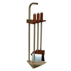 Red Anvil Stick ToolBar-3 Kaminbesteck (3-teilig), Edelstahlgestell, Griffe Und Werkzeugköpfe Buche