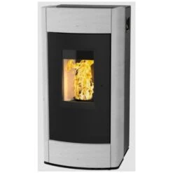 Pelletofen Rika REVO II (8 KW) -Lotus Fireplace Shop rika revolI weiss 1000 1280x1280