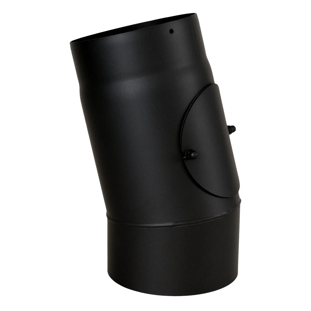 Ofenrohr, Rauchrohr, Bogen, Senotherm, 15°, Mit Tür, ø 150 Mm 2 Ofenrohr, Rauchrohr, Bogen, Senotherm, 15°, Mit Tür, ø 150 Mm – Bild 2