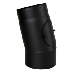 Ofenrohr, Rauchrohr, Bogen, Senotherm, 15°, Mit Tür, ø 130 Mm