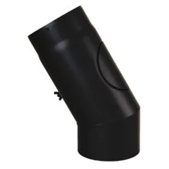 Ofenrohr, Rauchrohr, Bogen, Verschliffen, Senotherm, 30°, Mit Tür, ø 130 Mm