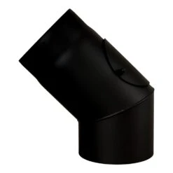 Ofenrohr, Rauchrohr, Bogen, Senotherm, 45°, Mit Tür, ø 130 Mm