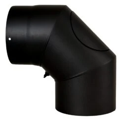 Ofenrohr, Rauchrohr, Bogen, Mit Tür, Verschliffen, Senotherm, 90°, ø 120 Mm