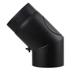 Ofenrohr, Rauchrohr, Bogen, Mit Tür, Verschliffen, Senotherm, 45°, ø 120 Mm
