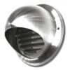 Lufthaube Mit Lamellengitter, ø 100 Mm, Edelstahl Gebürstet