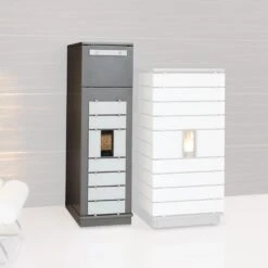 Wodtke Ivo.tower Pellet Vorratsbehälter - Glasdekor: White