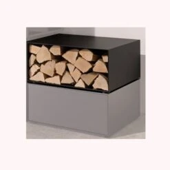 Wodtke Box Black Als Holzlege Für Den Kaminofen