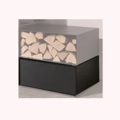 Wodtke Box Black Mit Schublade Für Den Kaminofen