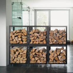 Wodtke WALLY Brennholz-Regal -Lotus Fireplace Shop wodtke woodwall 3 1280x1280